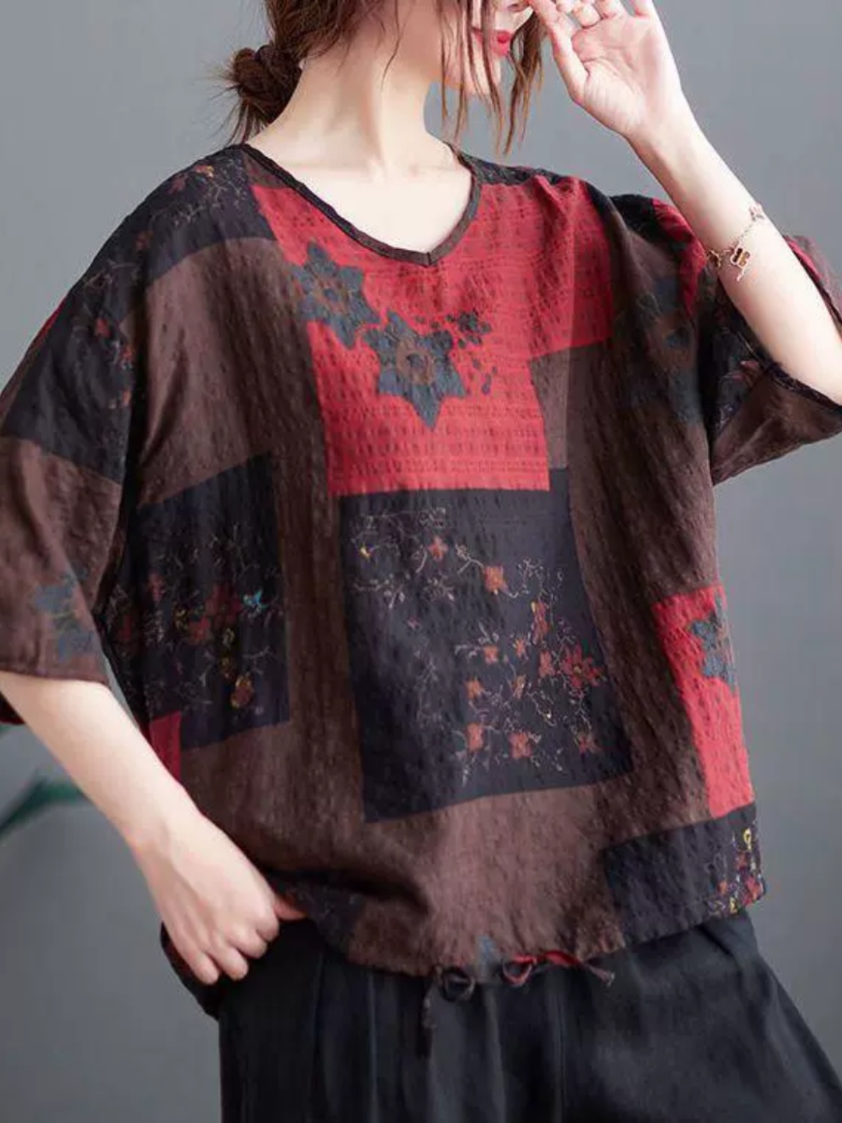 Lightweight Cotton Linen V-nec - đánh giá và giá Ethnic Fashion Wear