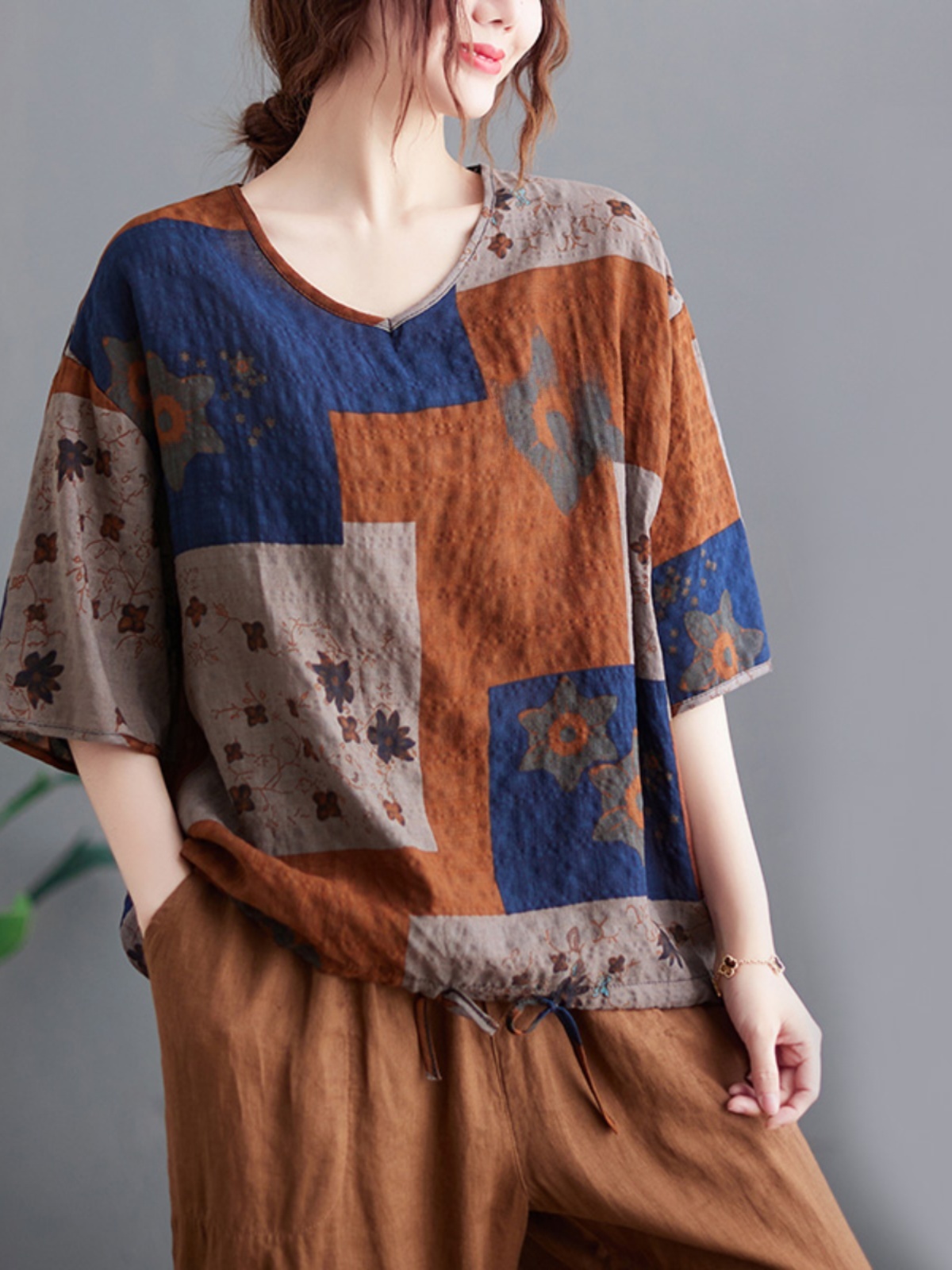 Lightweight Cotton Linen V-nec - đánh giá và giá Ethnic Fashion Wear