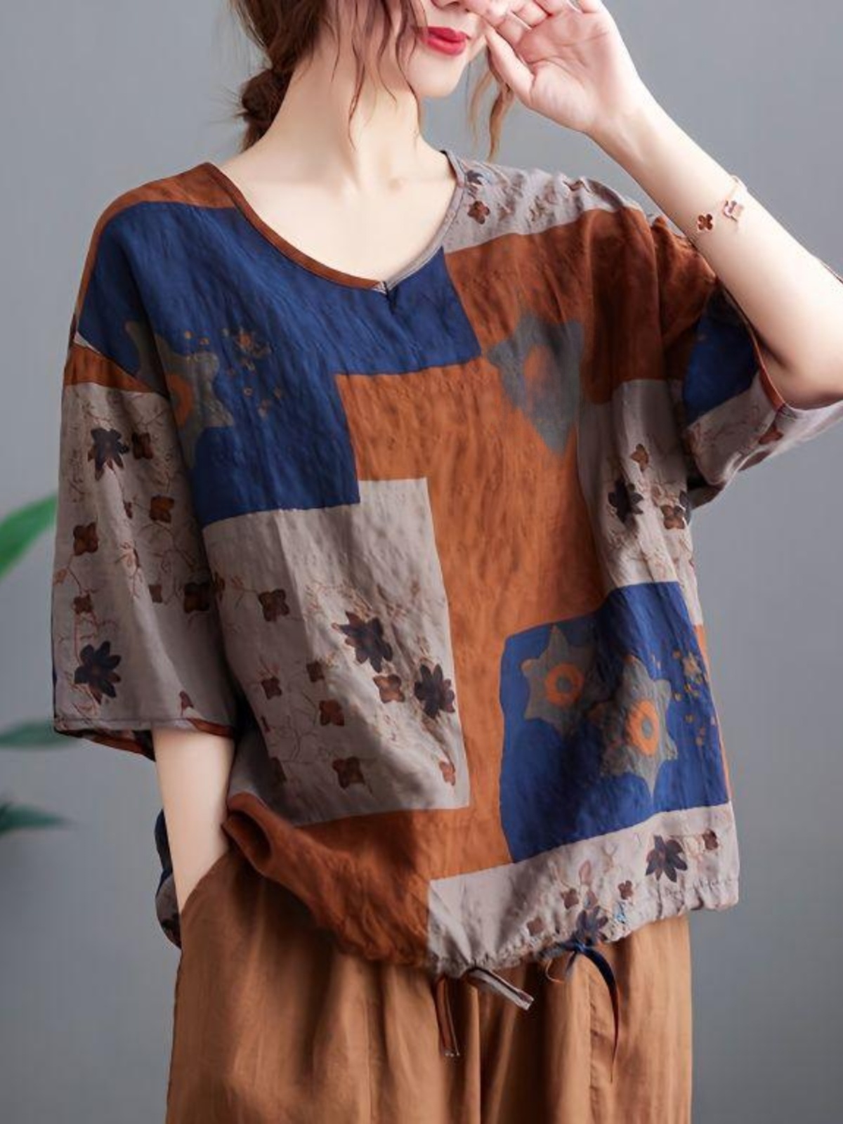 Lightweight Cotton Linen V-nec - đánh giá và giá Ethnic Fashion Wear