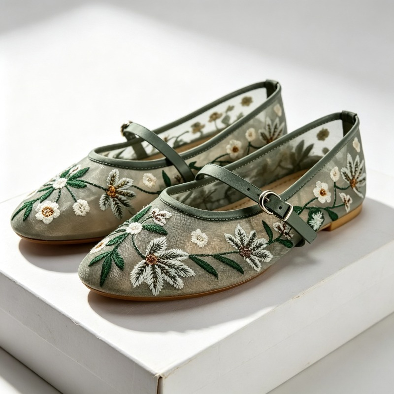 Mesh Embroidered Leisure Balle - đánh giá và giá Ethnic Fashion Brands