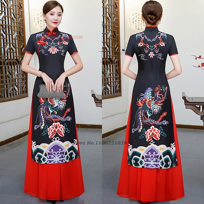 2026 chinese improved qipao dr - đánh giá và giá Ao Dai Vietnam Dress