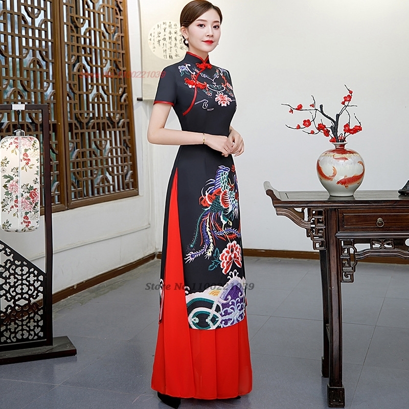2026 chinese improved qipao dr - đánh giá và giá Ao Dai Vietnam Dress