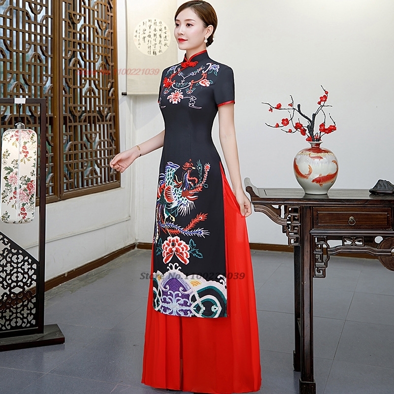 2026 chinese improved qipao dr - đánh giá và giá Ao Dai Vietnam Dress
