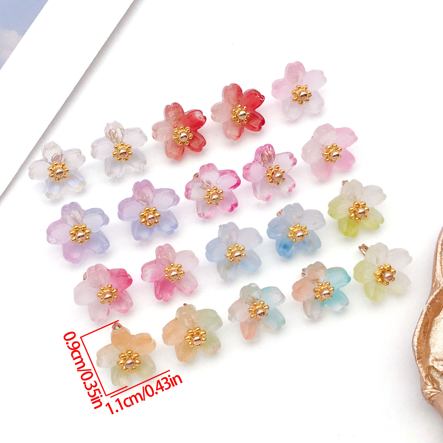10/20pcs Vibrant Glass Cherry  - đánh giá và giá Ethnic Fashion Wear